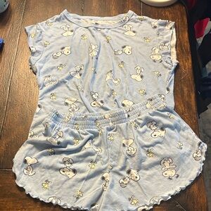 Blue Snoopy Pajama Set XS